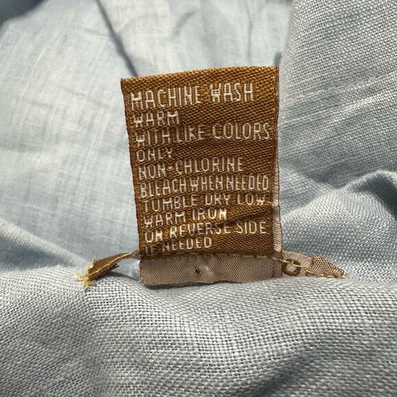 Bruno Pure Linen Mens Shirt Button Up Light Blue Chest Pocket Casual Size 2XLB‎ - Picture 5 of 5